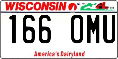 WI license plate 166OMU