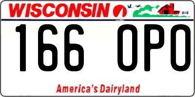 WI license plate 166OPO