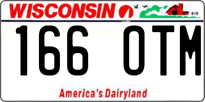 WI license plate 166OTM