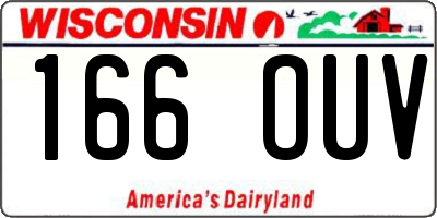 WI license plate 166OUV