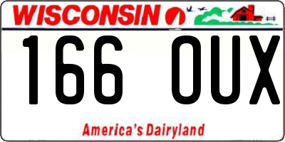WI license plate 166OUX