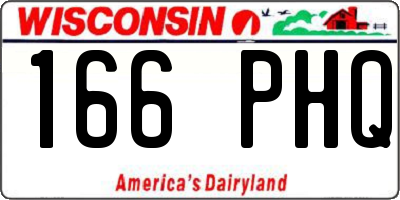 WI license plate 166PHQ