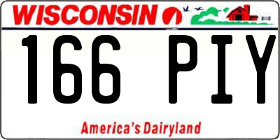WI license plate 166PIY