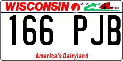 WI license plate 166PJB