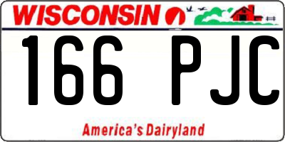 WI license plate 166PJC