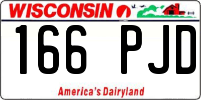 WI license plate 166PJD