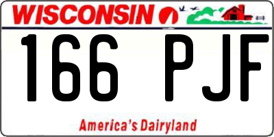 WI license plate 166PJF
