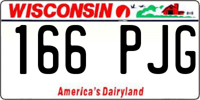 WI license plate 166PJG