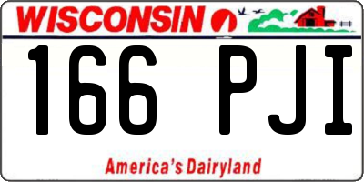 WI license plate 166PJI