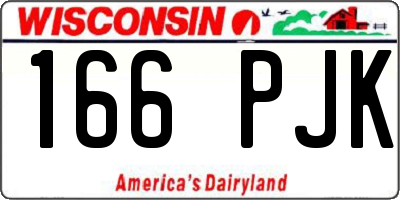 WI license plate 166PJK