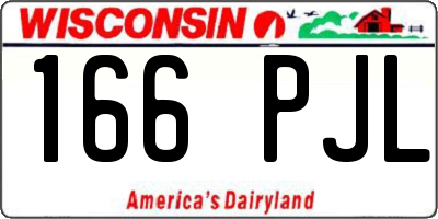 WI license plate 166PJL