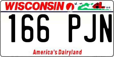 WI license plate 166PJN