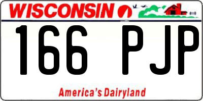 WI license plate 166PJP