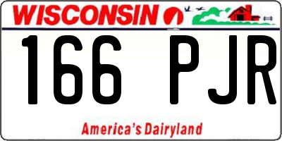 WI license plate 166PJR