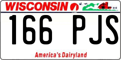 WI license plate 166PJS