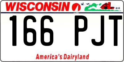 WI license plate 166PJT