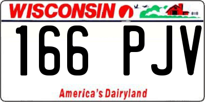 WI license plate 166PJV