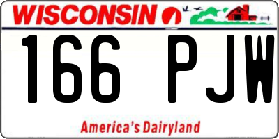WI license plate 166PJW