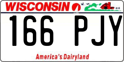 WI license plate 166PJY