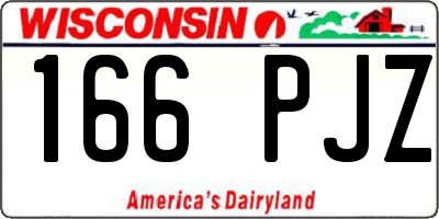 WI license plate 166PJZ