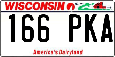WI license plate 166PKA