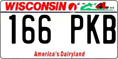 WI license plate 166PKB