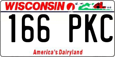 WI license plate 166PKC