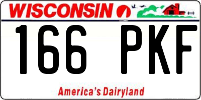 WI license plate 166PKF