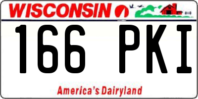 WI license plate 166PKI