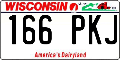 WI license plate 166PKJ