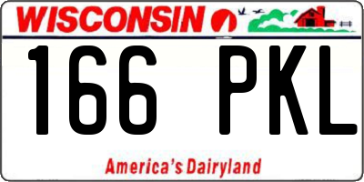 WI license plate 166PKL