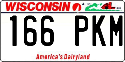 WI license plate 166PKM