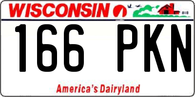 WI license plate 166PKN