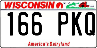 WI license plate 166PKQ