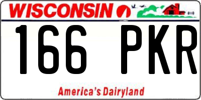 WI license plate 166PKR
