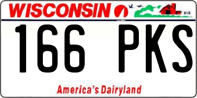 WI license plate 166PKS