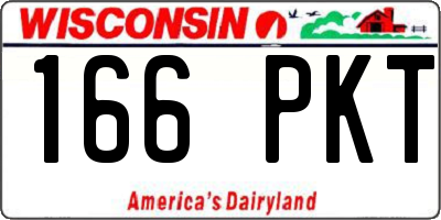 WI license plate 166PKT