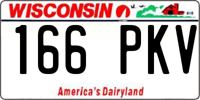 WI license plate 166PKV