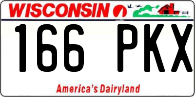WI license plate 166PKX