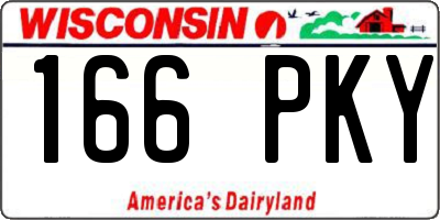 WI license plate 166PKY