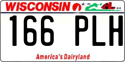 WI license plate 166PLH