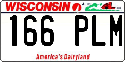 WI license plate 166PLM