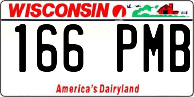 WI license plate 166PMB