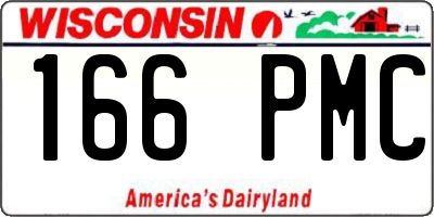 WI license plate 166PMC