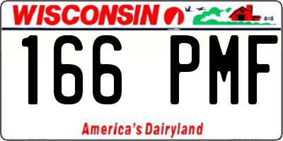 WI license plate 166PMF
