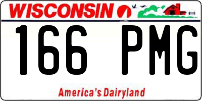 WI license plate 166PMG