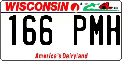 WI license plate 166PMH