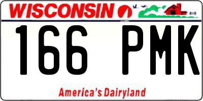 WI license plate 166PMK