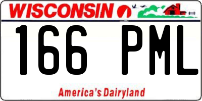 WI license plate 166PML