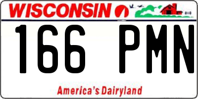 WI license plate 166PMN